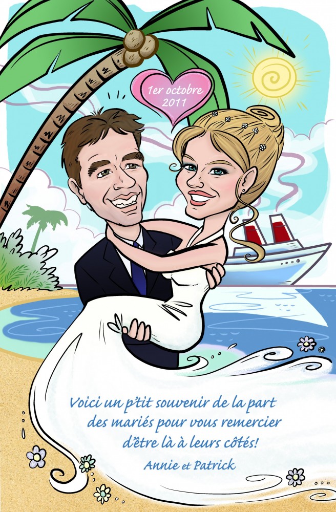 caricature mariage
