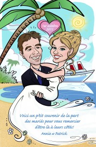 Annie et Patrick caricature digitale